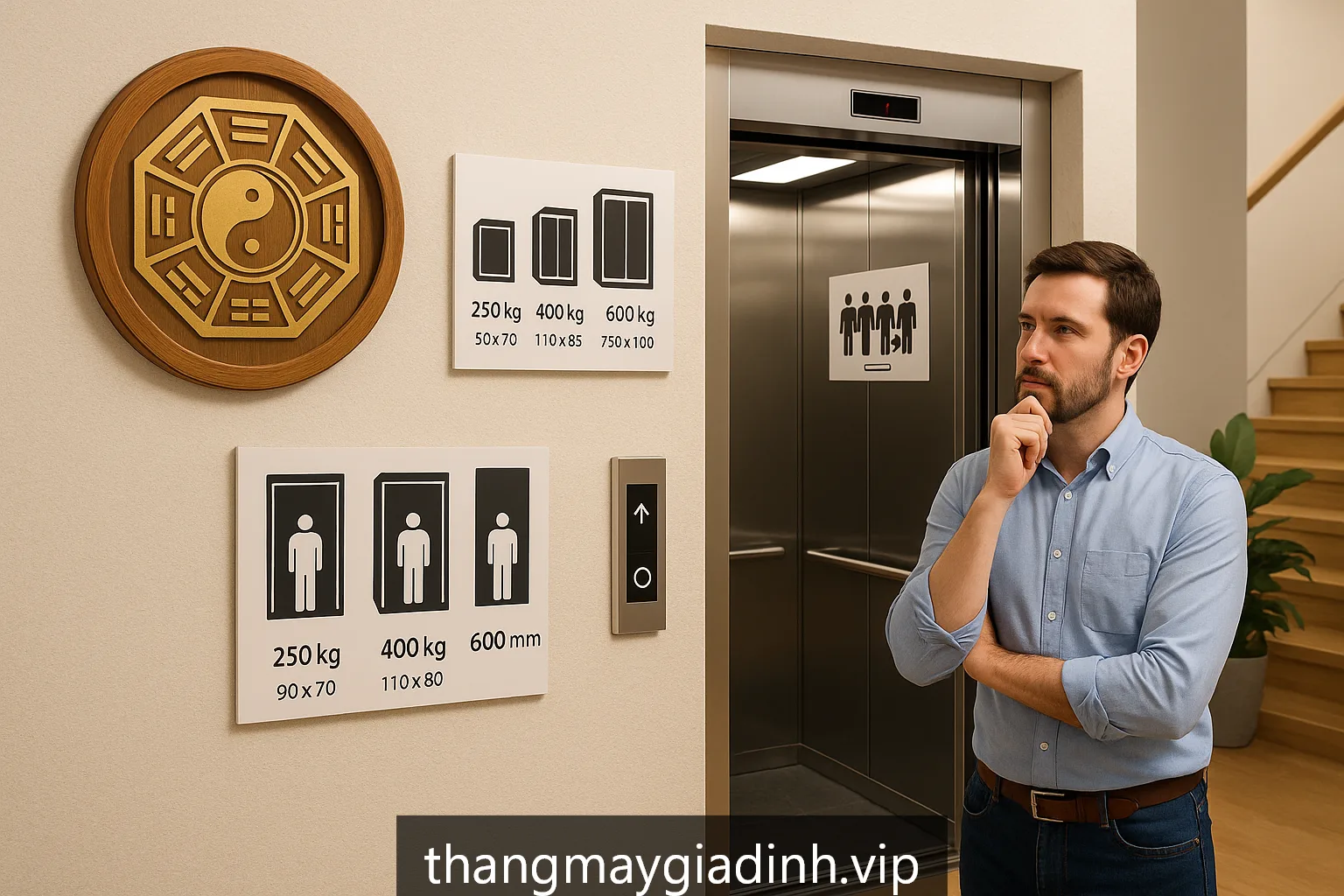 Phong thủy khi lắp đặt thang máy gia đình