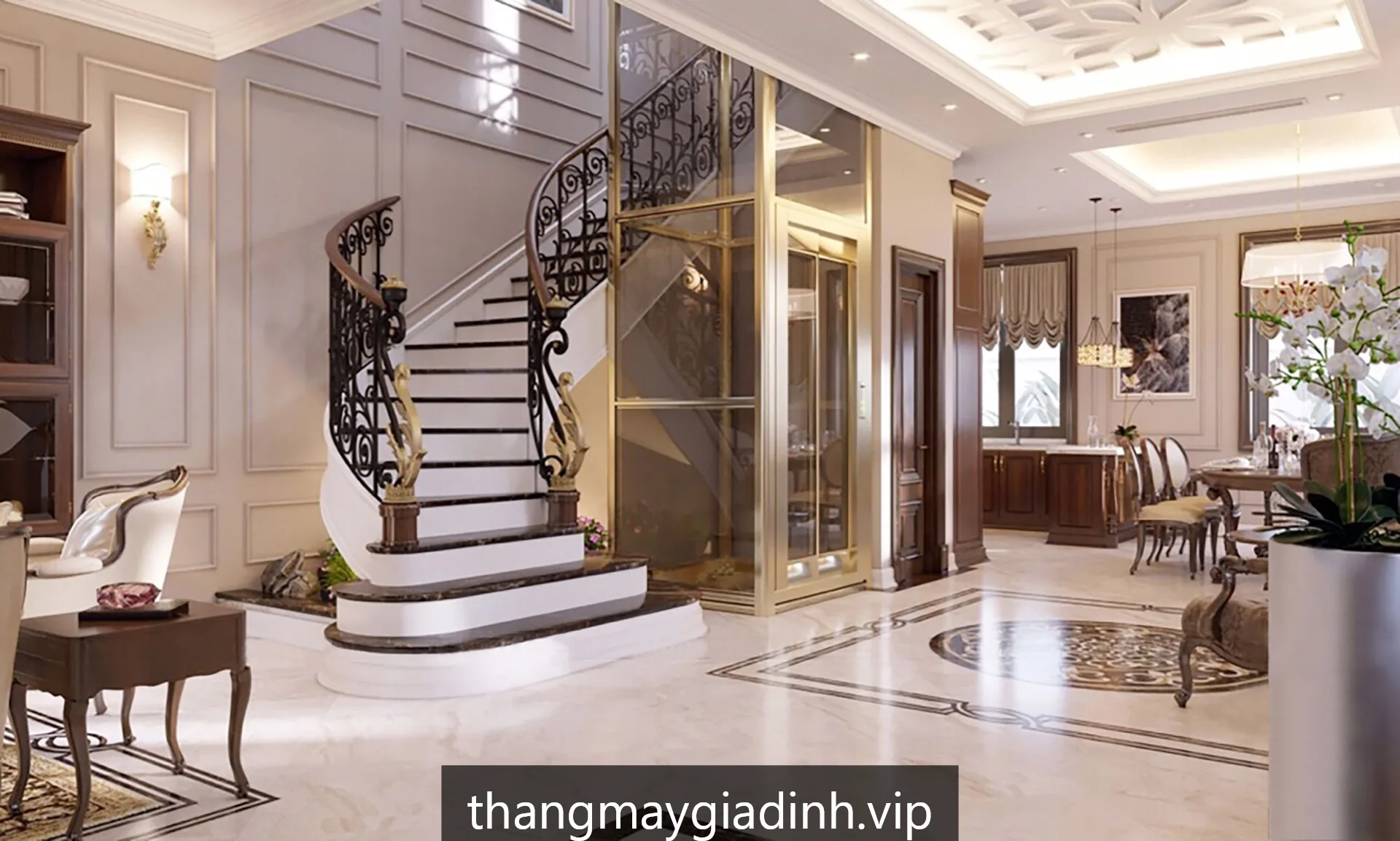 Lắp đặt thang máy gia đình biệt thự Thảo Điền